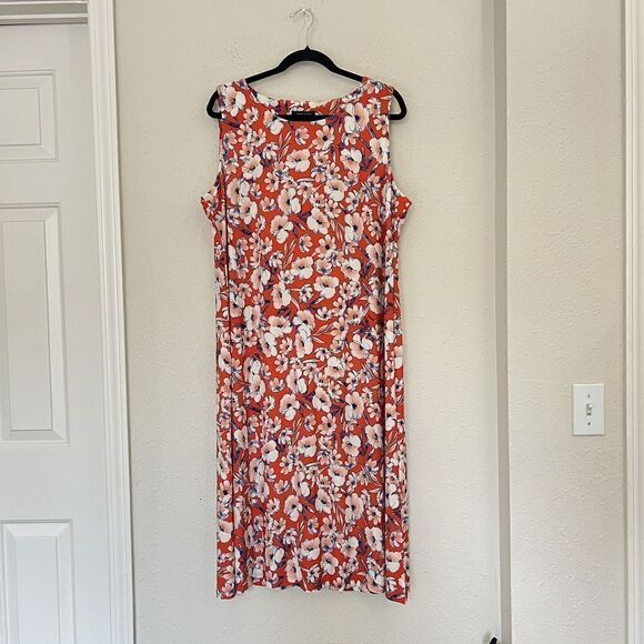 NEW Tommy Hilfiger Floral Midi Shift Dress Plus Size 18 - Picture 2 of 8